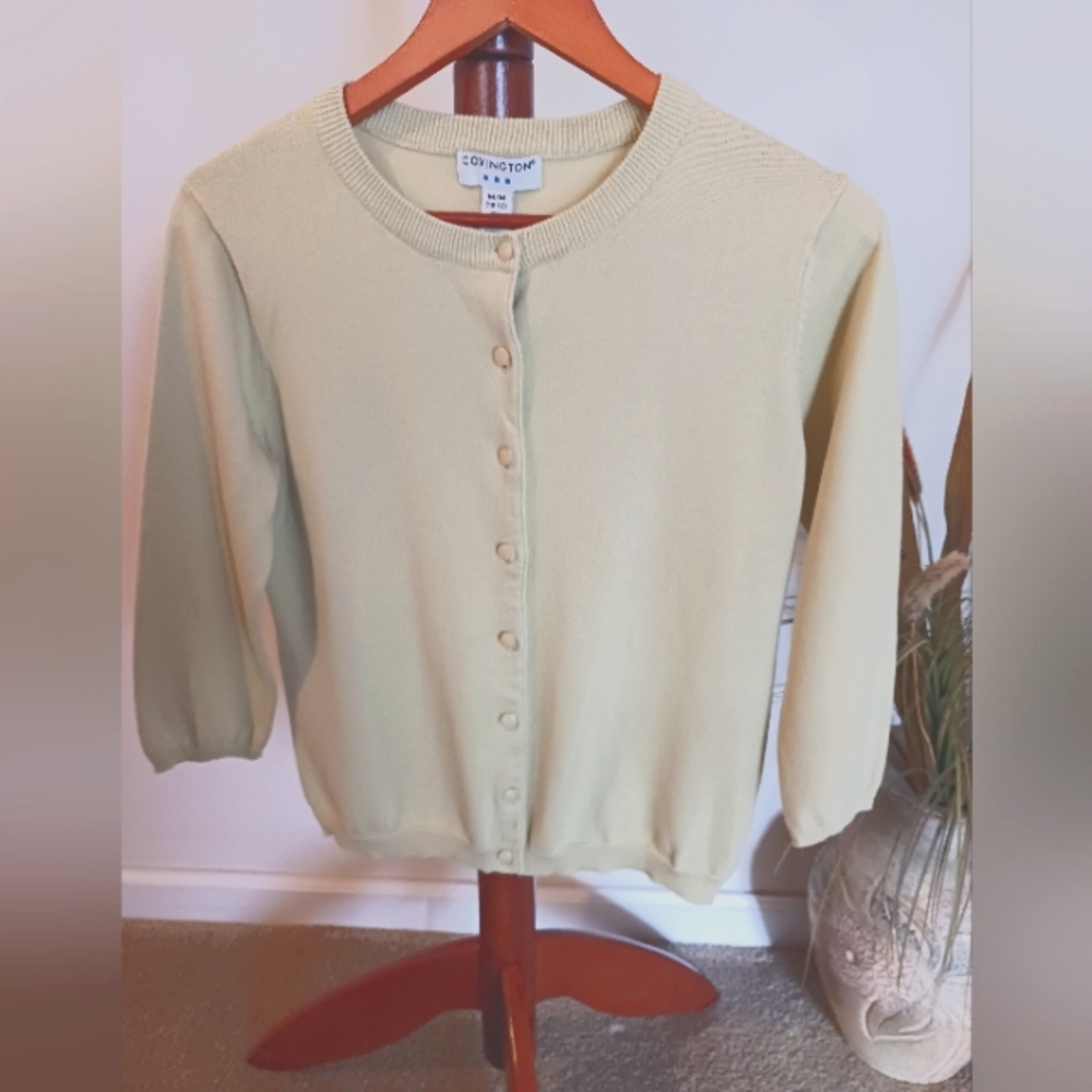 "Covington" Light green Cardigan Timeless Knit